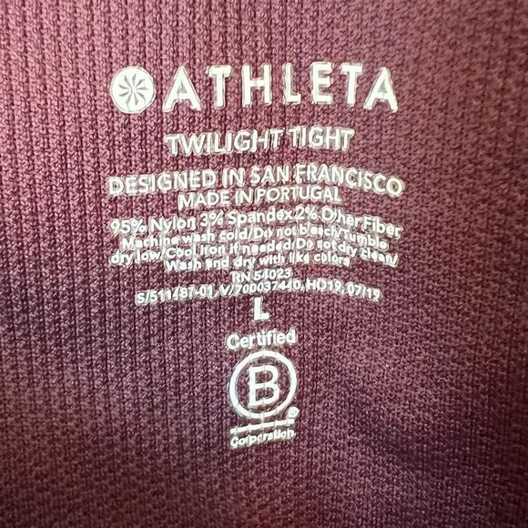 Athleta 2PC Antique Burgundy Twilight 2.0 Legging Set - Picture 9 of 16